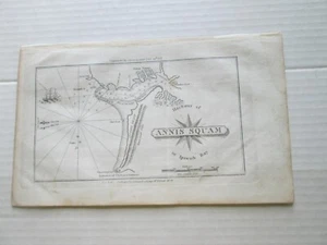 1841 BLUNT'S CHART  "ANNIS SQUAM",   7" wide by 4" tall.  #2 - Picture 1 of 2
