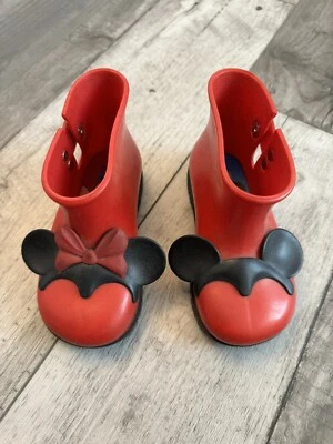 Mini Botas Melissa X Disney Minnie Mouse Bebê Menina Orelhas Vermelhas Açúcar 10 - Imagem 1 de 4