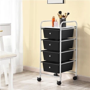 4 Drawer Rolling Storage Cart Paper Office School Organizer Studio Bins for Home - Picture 1 of 25