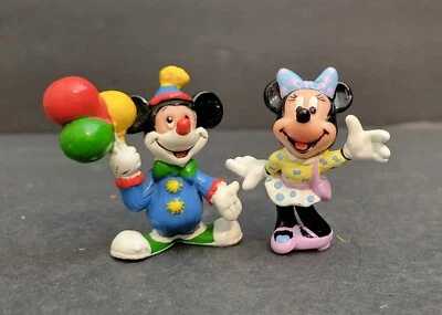 Винтажная фигурка Микки Мауса из ПВХ с воздушными шарами-клоунами и Минни-Маус Disney Applause. ИЗЯЩНЫЙ! - Изображение 1 из 3