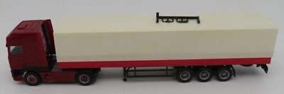 HERPA HO 1/87 CAMION DAF XF 95 SPACE CAB SEMI REMORQUE BLANCHE (assemblage) box - Photo 1/4