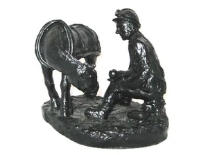 Chums Coal Miner and Horse Figurine - British Mining Memorabilia Collectible - Picture 1 of 1