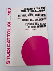 Studi Cattolici N.  103 1969 Vietnam Nixon Ho ci minh Fiolosofia e teologia - Imagen 1 de 3