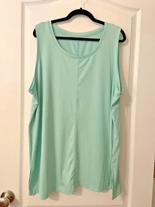 WONDERLY STUDIO SLEEVELESS V-NECK YUMMY TANK TOP - MERRY MINT - 2X - Picture 1 of 5