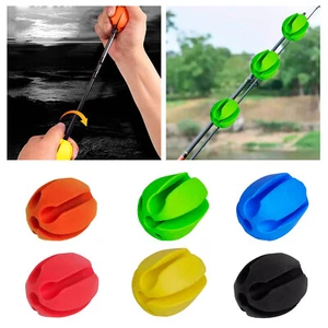 3PC Portable Fishing Rod Clips Fixed Ball Rubber Fishing Pole Clips Accessories - Picture 1 of 42