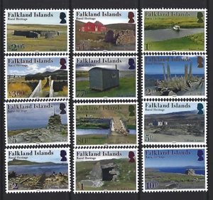 FALKLANDINSELN 2022 ENDGÜLTIGES SET MIT 12 LÄNDLICHEN ERBEN UNMONTIERT NEUWERTIG - Bild 1 von 1