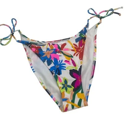 Parte inferior de bikini Xhilaration floral descarada con tanga en V talla XL Foto 1 de 4