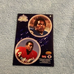RARE O.J. SIMPSON CARD- ROGER STAUBACH’S NFL FOOTBALL CARDS-#5 W/ FLOYD LITTLE - Picture 1 of 8