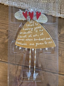 Department 56 Sandra Magsamen Artful Angel Wall Hanging Ornament Peace on Earth - Picture 1 of 5