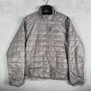 Patagonia Nano Puff Pullover 1/4 Zip Jacket Men's Large Gray Gorpcore 84020 - Picture 1 of 8