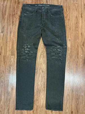 True Religion Rocco Men's x Russel Westbrook Relaxed Skinny Jeans 36x32 Green - Image 1 of 4