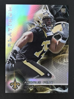 2015 Topps Platinum #124 Andrus Peat Rookie New Orleans Saints - Image 1 of 2