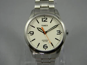 Timex Indiglo Watch Men Easy Reader 36mm Clasp Band New Battery 7.25"-8.25"+ - Picture 1 of 17