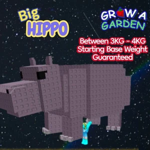 BIG Hippo. Age/Weight Shown In Photo. Grow A Garden - Picture 1 of 1
