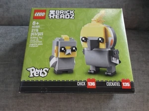 NEW - LEGO Brickheadz 40481 "Animali domestici" Cockatiel & Chick (ritirato) - Foto 1 di 6