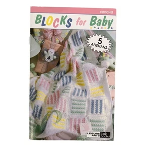 Leisure Arts Crochet Blocks for Baby Afghan Pattern Booklet 5 Patterns - Picture 1 of 3