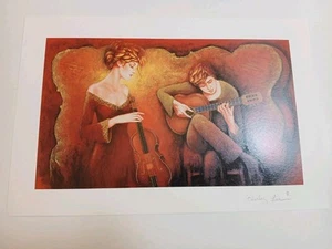 Seriolithograph Art Print~ Charles Lee (Park West) "Guitar Serenade" Music -mg3 - Picture 1 of 12