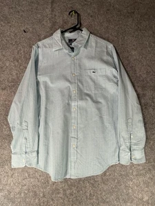 Vineyard Vines Slimfit Tucker Medium Men’s Green/White/blue check long sleeved - Picture 1 of 5