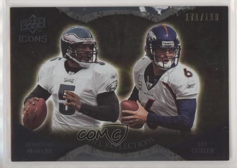 2009 Upper Deck Icons NFL Reflections /450 Donovan McNabb Jay Cutler #RF-MC - Image 1 of 2