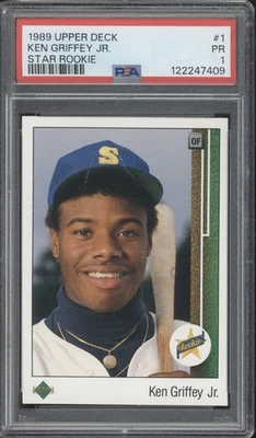 Upper Deck Star Rookie #1 1989 Ken Griffey Jr radiocontrol novato PR PSA 1 Foto 1 de 2