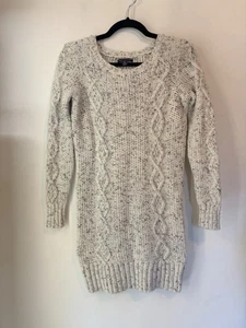 Vestido suéter tejido con cable American Eagle mezcla de lana moteada talla XS gris elástico - Imagen 1 de 4