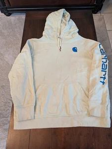 Felpa donna Carhartt con cappuccio extra large grigia vestibilità rilassata - Foto 1 di 5