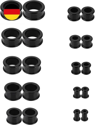 20 Stück Silikon Flesh-Tunnel Set, 4-20mm Hollow Silikon Tunnel Plugs Ohrdehner  - Bild 1 von 4