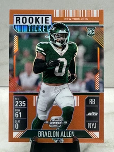 2024 Optic Contenders, BRAELON ALLEN /75 (RC) "Orange" - NEW YORK JETS - Picture 1 of 4