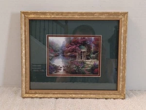 Thomas Kinkade The Garden of Prayer Framed With COA 9”x11” - Picture 1 of 4
