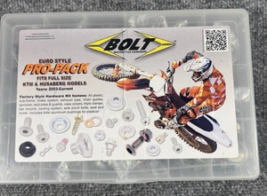 Bolt Euro Style Pro-Pack Hardware Kit KTM Husaberg 2003-Current 180 Pc - Bild 1 von 3
