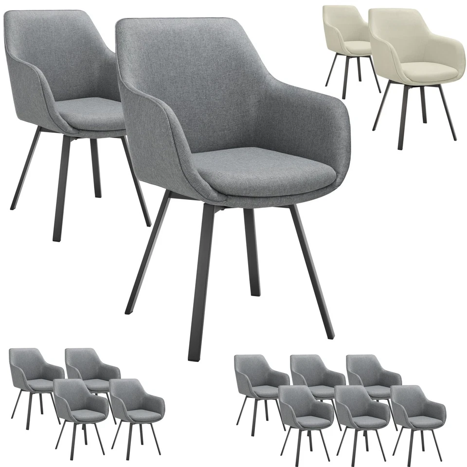 Esszimmerstuhl Drehbarer Stuhl Gepolstert Polsterstuhl Küchenstuhl Büro Sessel  - Bild 1 von 1