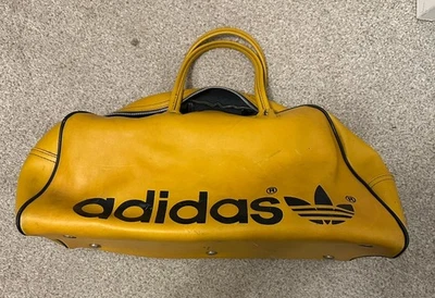 Винтажная спортивная сумка Adidas Boston желтый трилистник логотип ретро 70-х читать Desc. - Изображение 1 из 4