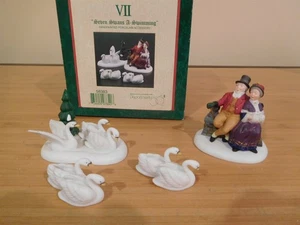 Dept 56 Twelve Days - VII - Seven Swans A Swimming - 56.58383 - MIB - Free Ship - Bild 1 von 1