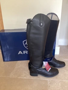ARIAT BROMONT PRO TALL H20 INSULATED RIDING BOOTS BNWT SIZE 5.5UK MED BLACK - Picture 1 of 10