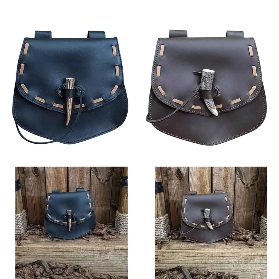 Pochette de ceinture médiévale en cuir PU pour cosplay, spectacle, carnaval - Photo 1/1