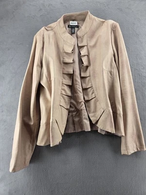 INC International Concepts Jacket Women's XL Khaki Beige Non-Leather Long Sleeve - Image 1 of 4