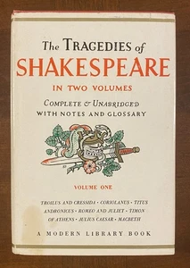 Tragedies of Shakespeare volume 1 Modern Library HC with dust jacket c.1963 - Picture 1 of 7