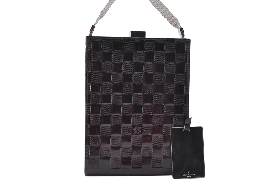 Auth Louis Vuitton Damier Vernis Ange Hand Bag Purse M92105 Red 3230M - Image 1 of 4