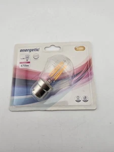 Energetic LED Bulb B22 Bayonet 4.4W (40W Eqv) Warm White 2700K 470lm – Filament - Picture 1 of 7