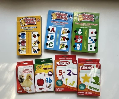 Juego de 7 Tarjetas Flash Educativas Alfabeto, Conteo de Números, Formas, Colores 3+ Foto 1 de 4