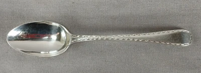 Cuchara de plata de ley John Lambe London corte brillante circa 1774-1804 B Foto 1 de 4