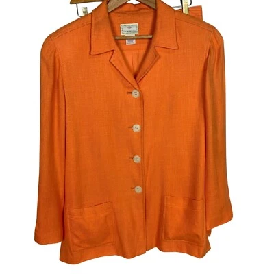 Traje Falda Tejida Melocotón Vintage Y2K Por Susan Bristol Talla 10 Chaqueta 14 Falda Años 90 Foto 1 de 4