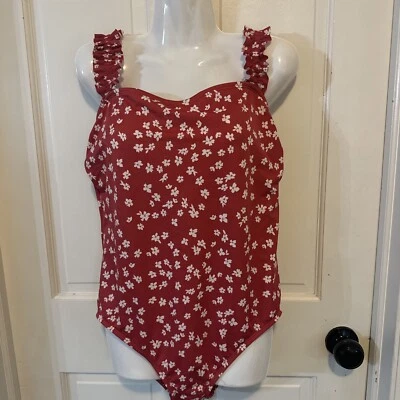Beach Betty Women's NWT Slimming Control One Piece Swimsuit Large Red Swimsuit - Image 1 of 4