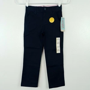 Cat & Jack Pants Girl's School Uniform Size 5 Straight Adjustable Waist Blue - Picture 1 of 9