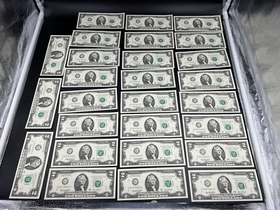 Pack of 100 2003 A $2 Consecutive Two Dollar FRN Notes $200 F.V. UNC Chicago #G - Image 1 of 4