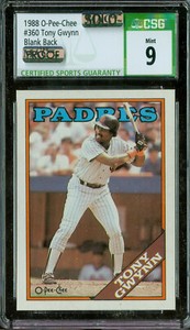 1988 OPEECHEE LOA #360 TONY GWYNN PROOF CSG 9 MAC SOLO FINEST TOPPS * 