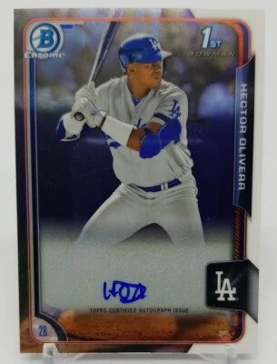 2015 Bowman Chrome HECTOR OLIVERA 1st Bowman Auto Los Angeles Dodgers #BCAP-HO - Image 1 of 4