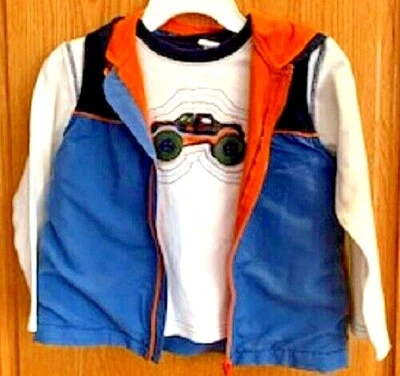 Good Lad Boys Set: Shirt and Vest with Zipper & Hood Cotton Sz: 6 - Изображение 1 из 4