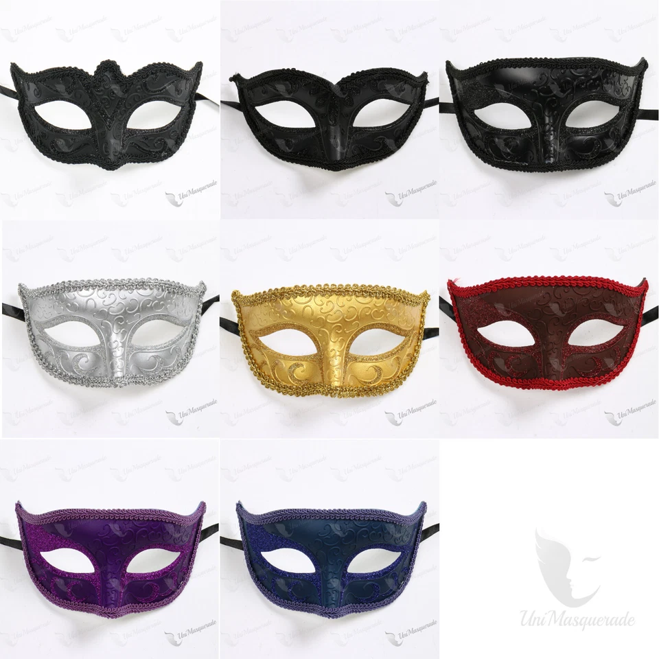 Venetian Classic Men Boys Eye Mask Masquerade Costume Ball dress up Prom Party - Image 1 of 1