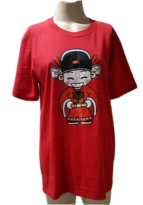 NEW Jack & XY T-Shirt Sz XL 12 Cotton Silk Mix Happy Doll Short Sleeve Red  - Bild 1 von 11